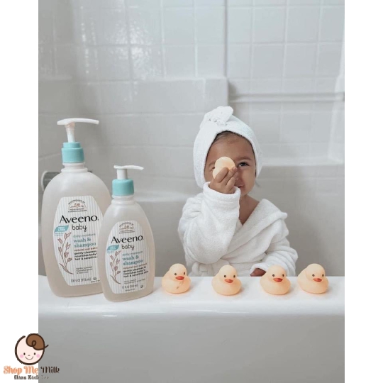 Sữa tắm gội Aveeno baby Úc 532ml từ sơ sinh ( cho da nhạy cảm, da viêm)