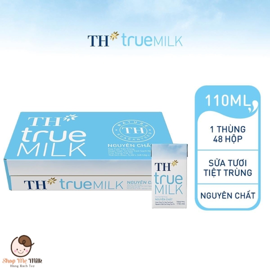 Sữa tươi tiệt trùng nguyên chất TH true Milk 110ml (thùng 48 hộp) Ấn vào để coppy