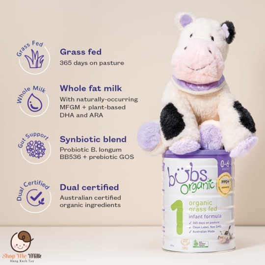 Sữa Bubs Organic Số 3 800G của Úc