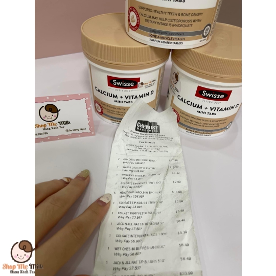 Canxi Swisse & Vitamin D Hữu cơ Úc 300viên (Date 2026) Hàng air xách tay