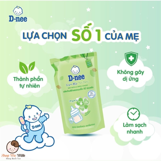 Nước rửa bình Dnee Thái Lan 620ml chính hãng