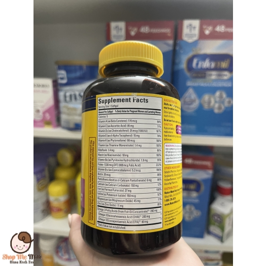VITAMIN TỔNG HỢP CHO MẸ BẦU NATURE MADE PRENATAL FOLIC ACID + DHA, 150 VIÊN MỸ