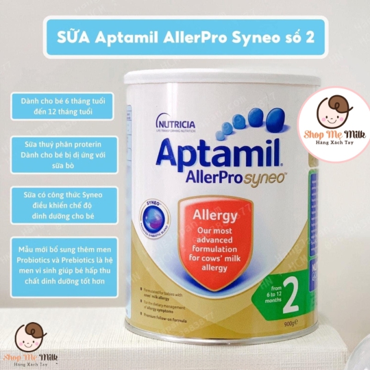 Aptamil Allerpro Sydneo Úc số 2 cho bé 6 tháng - 12 tháng dị ứng đạm bò