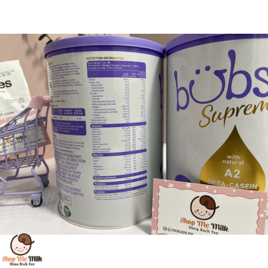 Sữa Bubs supreme Úc lon 800g Hàng Air