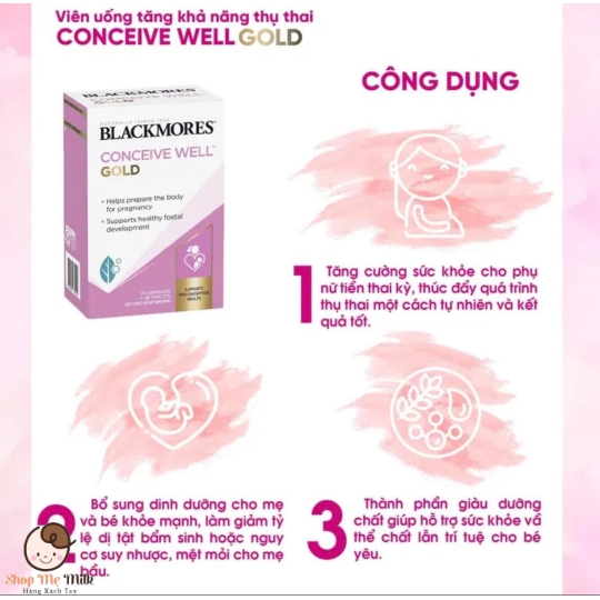 Blackmores Conveice Well Gold Viên uống tăng khả năng thụ thai của Úc