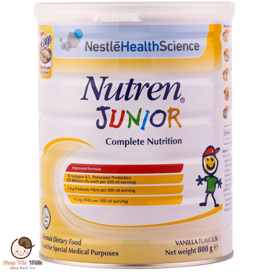 Sữa béo Clinutren Junior Thuỵ Sỹ 800G ( Bé từ 2 tuổi- 10 tuổi)