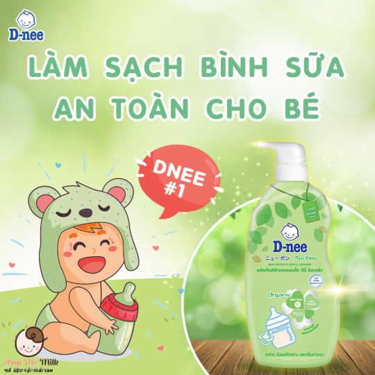 Nước rửa bình Dnee Thái Lan 620ml chính hãng