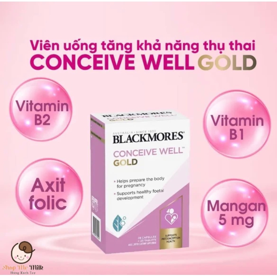 Blackmores Conveice Well Gold Viên uống tăng khả năng thụ thai của Úc