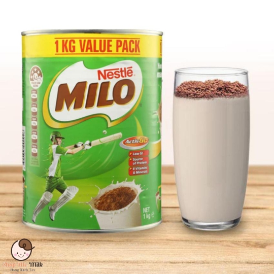 Bột Milo Úc Hộp 1Kg ( Tăng cao cho bé từ 2 tuổi - béo ngậy kết hợp cùng A2)