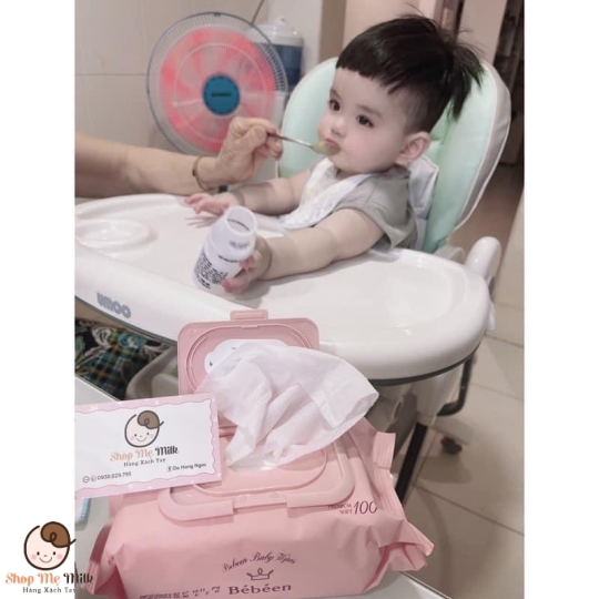 Khăn ướt bebeen Hàn Quốc Nhập Khẩu 100 tờ Không mùi da nhạy cảm