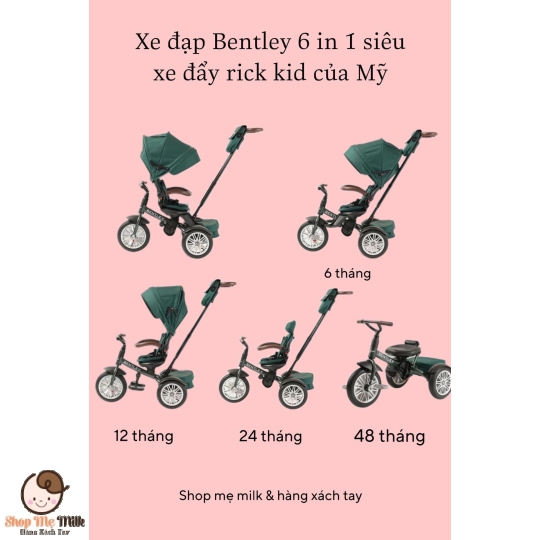 Xe đạp Bentley 6in1 của Mỹ ( Cho rick kid - Order từ 2 tuần có tại VN)
