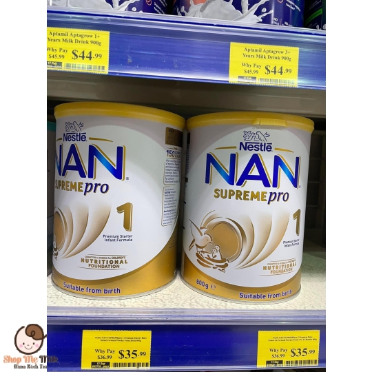 Sữa Nan supreme Pro Úc 800G Số 1 ( Cho bé 0month dị ứng đạm bò)