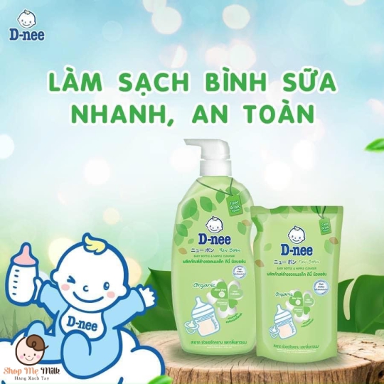 Nước rửa bình Dnee Thái Lan 620ml chính hãng