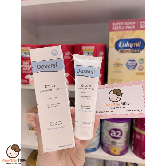Kem Dexeryl 50g đặc trị các loại nẻ chàm, khô da, viêm da cơ địa Của Pháp