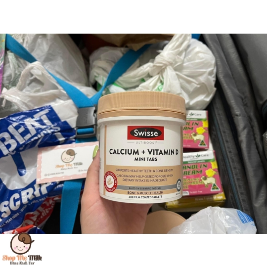 Canxi Swisse & Vitamin D Hữu cơ Úc 300viên (Date 2026) Hàng air xách tay