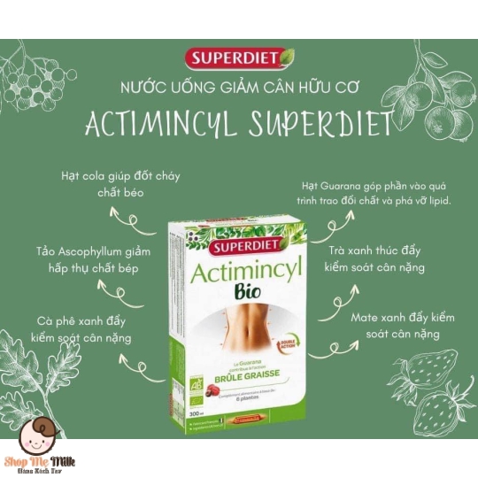 Đốt mỡ ACTIMINCYL BIO SUPERDIET hữu cơ của Pháp ( Giảm mỡ an toàn)