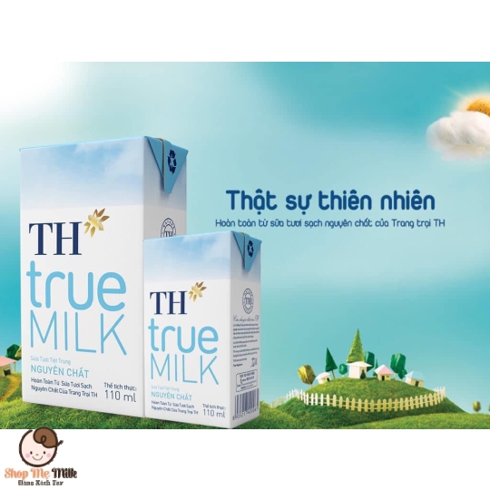 Sữa tươi tiệt trùng nguyên chất TH true Milk 110ml (thùng 48 hộp) Ấn vào để coppy