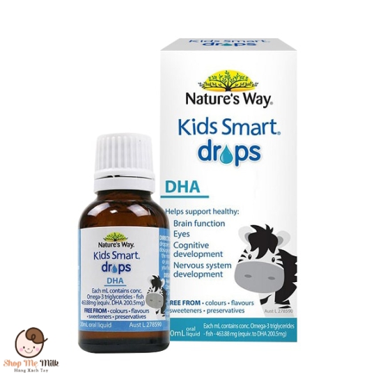 DHA DROP NATURE'S WAY Dạng nước cho bé từ 0-3 tuổi của Úc Hàng air