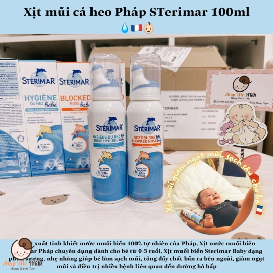 Xịt mũi cá heo Sterima Pháp 100ml ( 0-3 tuổi)