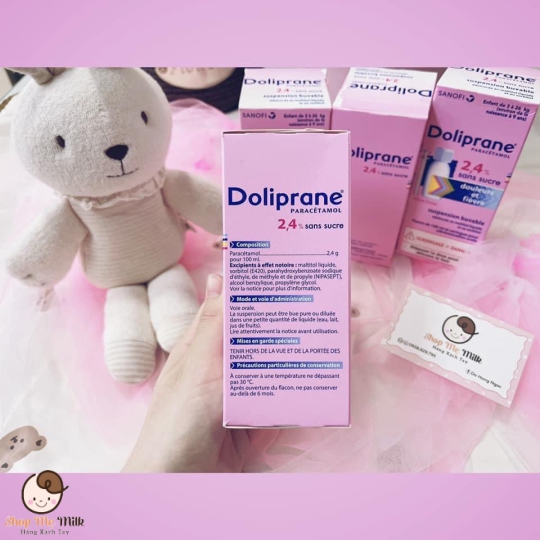 Siro hạ sốt Doliprane paracetamol 2.4g nội địa Pháp ( bé từ 3 kg -26kg)
