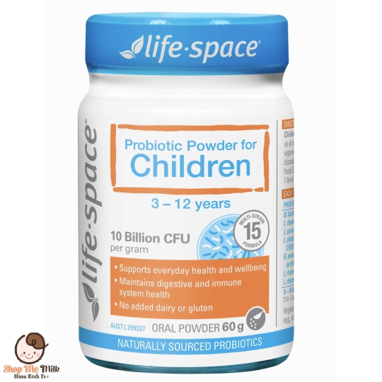 Men vi sinh cho trẻ từ 3 đến 12 tuổi Lifespace Probiotic Powder for Children