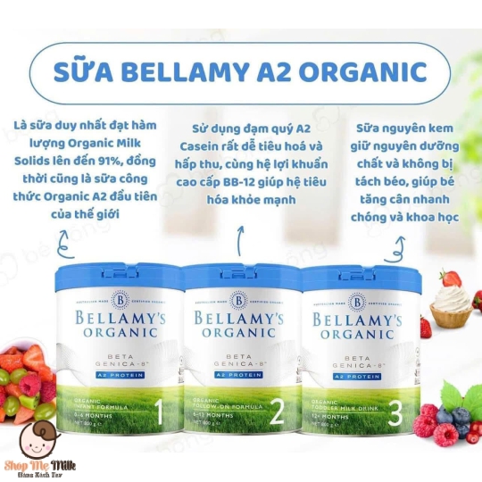 Sữa Bellamy's Organic A2 Protein Úc - dòng sữa hữu cơ 800G 