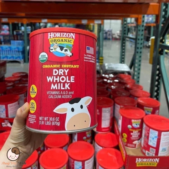 Sữa bột Horizon Organic - Sữa tươi nguyên kem dạng bột Horizon Mỹ - 870g