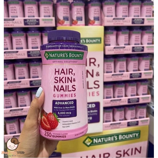 KẸO DẺO HỖ TRỢ DA TÓC MÓNG HAIR SKIN NAILS GUMMIES CỦA MỸ 230 VIÊN