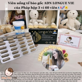 Viên uống tế bào gốc LONGUE VIE ADN thực vật của Pháp ( chống lão hoá, tăng sinh collagen cho da)